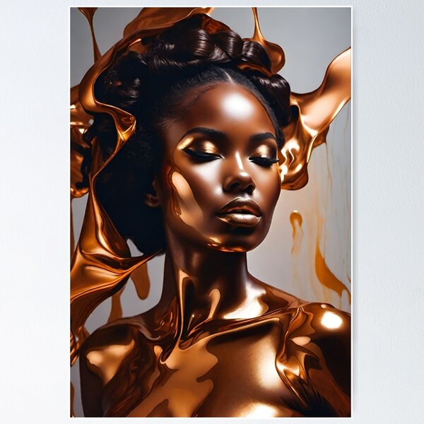 Item preview, Liquid Copper Black Woman designed and sold by Demetria Matthews.
