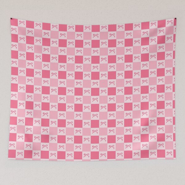Item preview, Pink Coquette Bow Checkered Journal & Blanket for Women & Girls, Pink Coquette Bow Checkered Phone Case Gift for Students & Teens, Pink Coquette Room Décor Gift for Girls designed and sold by VivaFy.