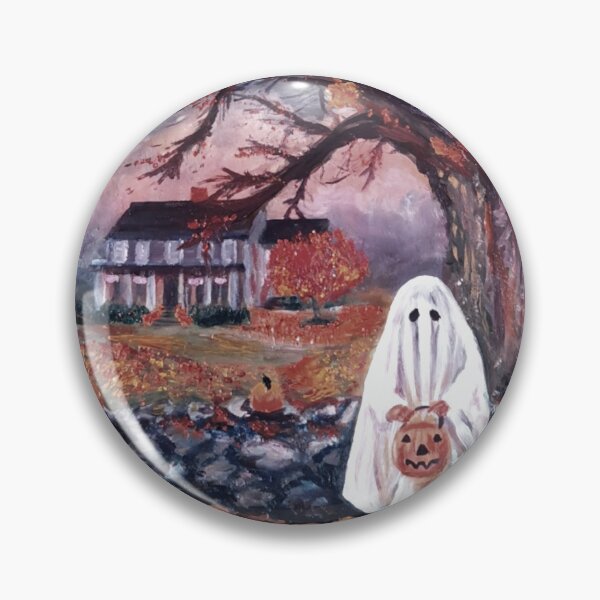 Item preview, Low Saturation Trick or Treat Halloween Full Moon - Oil Painting Impressionist designed and sold by larrypnts.