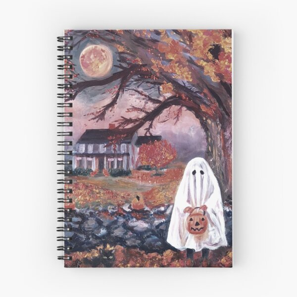 Item preview, Low Saturation Trick or Treat Halloween Full Moon - Oil Painting Impressionist designed and sold by larrypnts.