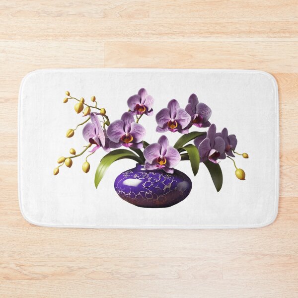 Item preview, Royal Violet Phalaenopsis Orchid & Gold Gilded Purple Vase designed and sold by Maldives-Art.