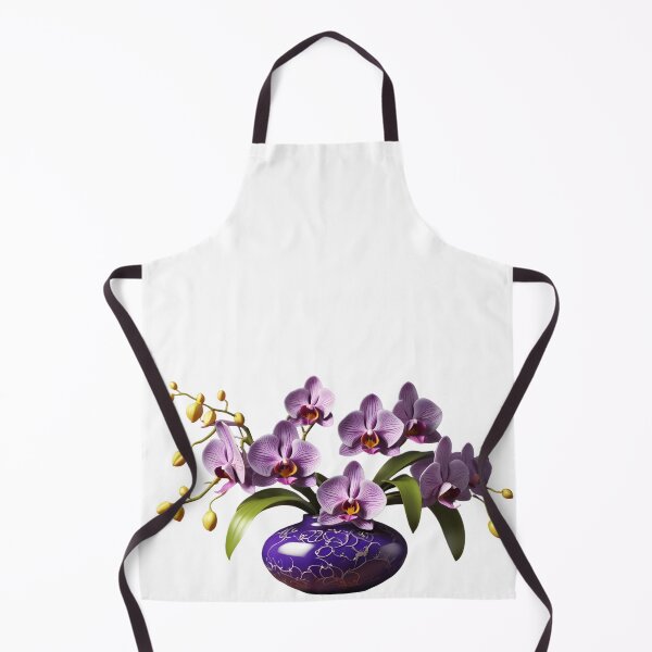 Item preview, Royal Violet Phalaenopsis Orchid & Gold Gilded Purple Vase designed and sold by Maldives-Art.