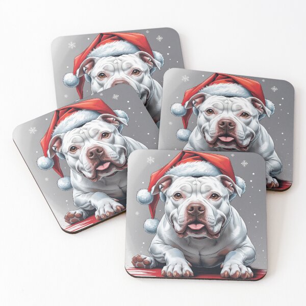 Item preview, Copy of White Pitbull Christmas Dog lover designed and sold by PetArt  ⭐⭐⭐⭐⭐.