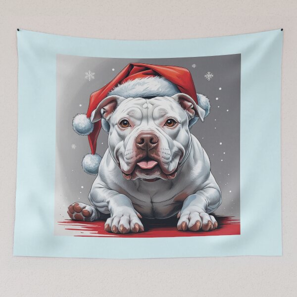 Item preview, Copy of White Pitbull Christmas Dog lover designed and sold by PetArt  ⭐⭐⭐⭐⭐.