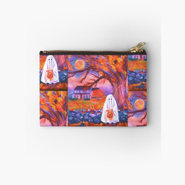 Item preview, High Saturation Trick or Treat Halloween Full Moon - Oil Painting Impressionist designed and sold by larrypnts.