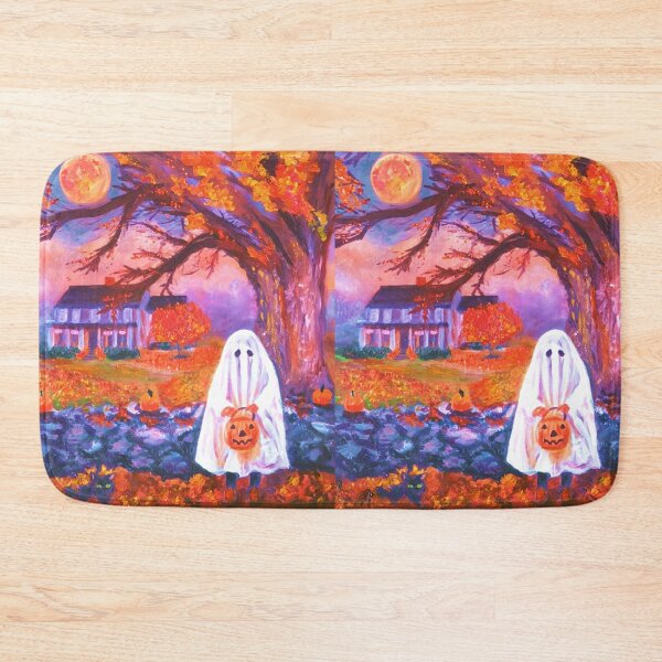 Item preview, High Saturation Trick or Treat Halloween Full Moon - Oil Painting Impressionist designed and sold by larrypnts.