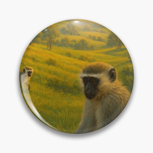 Item preview, Macacos no campo ao pôr do sol   designed and sold by Leonornature.