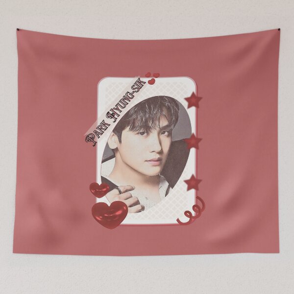 Item preview, Park Hyung-sik (박형식) Korean Actor Kdrama Group Card Red Aesthetic Collage Design designed and sold by AJUNICE STUDIO.