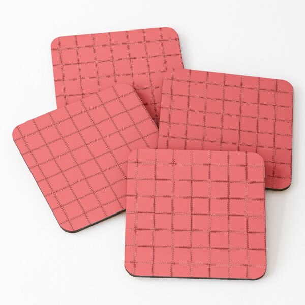 Item preview, Minimalist Red Grid Pattern designed and sold by ChuckleSpace.