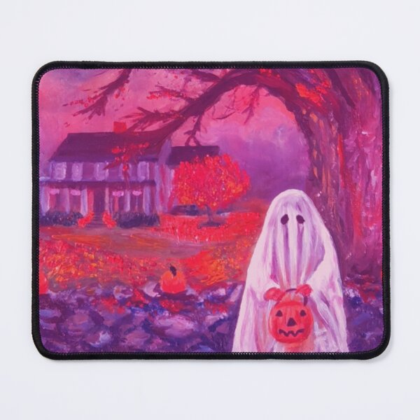Item preview, Pink Trick or Treat Halloween Full Moon - Oil Painting Impressionist designed and sold by larrypnts.