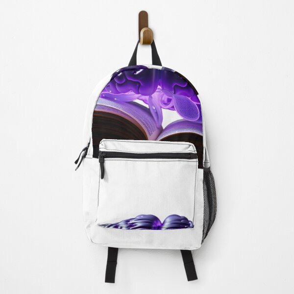Item preview, The Illuminated Mind: Glowing Purple Brain on an Open Book designed and sold by Maldives-Art.