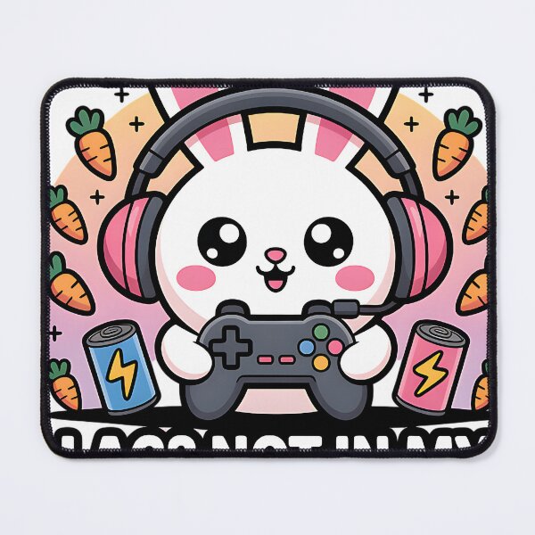 Item preview, Kawaii Gamer Bunny, Cute Funny Gaming designed and sold by EasyTees4u.