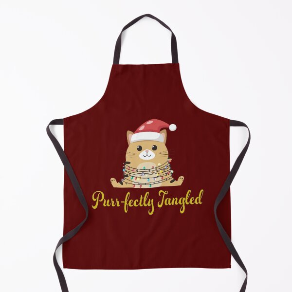 Item preview, Purr-fectly Tangled Cat Christmas Lights | Cute Kitten Santa Hat Holiday Tee designed and sold by DeeLulu.