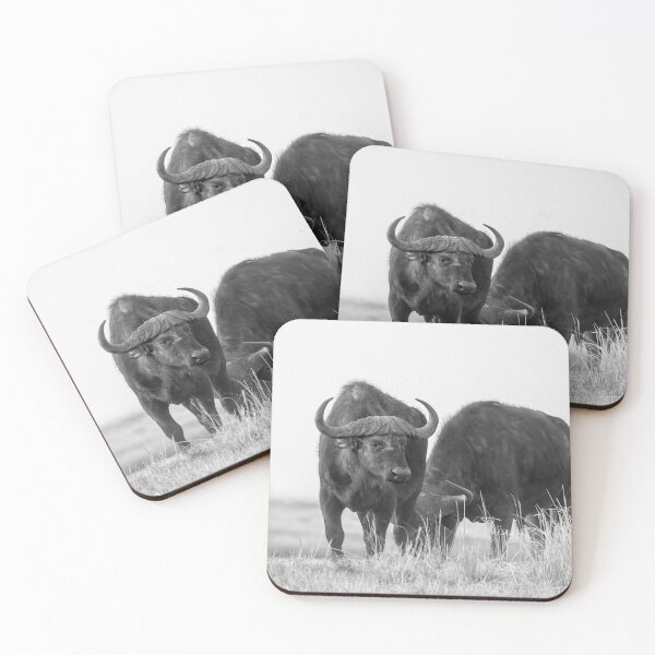 Item preview, Dust and Horns — Cape Buffalo in Monochrome designed and sold by DavideAntoniani.