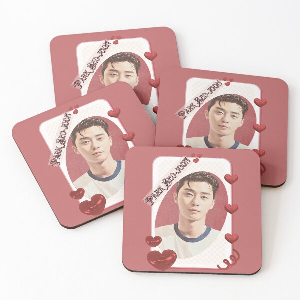 Item preview, Park Seo-joon (박서준) Korean Actor Kdrama Group Card Red Aesthetic Collage Design designed and sold by AJUNICE STUDIO.
