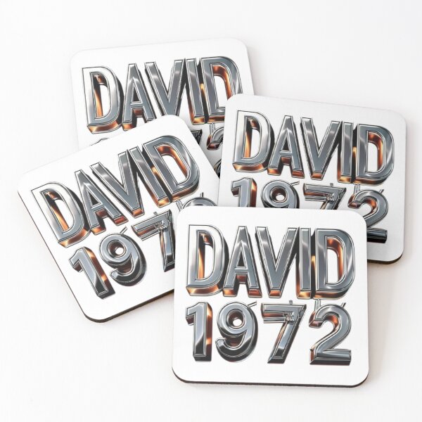 Item preview, David 1972 – Metallic Chrome Edition designed and sold by AlexLineArt.