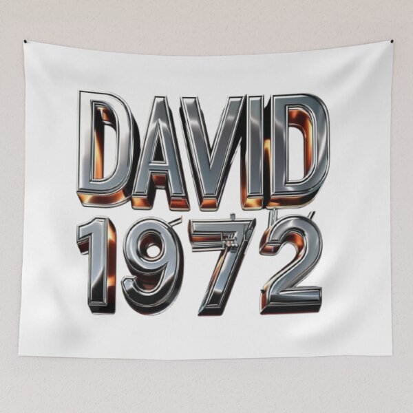 Item preview, David 1972 – Metallic Chrome Edition designed and sold by AlexLineArt.