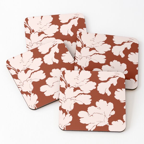 Item preview, Abstract flower pattern brown and cream designed and sold by Ilze Lucero.