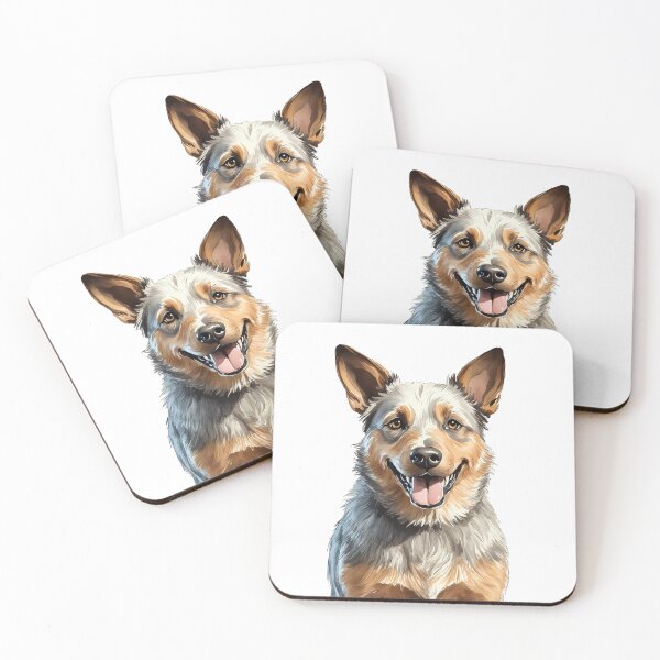 Item preview, Australian Cattle Dog Blue Heeler Puppy Watercolor designed and sold by Magnolia Valley Art.