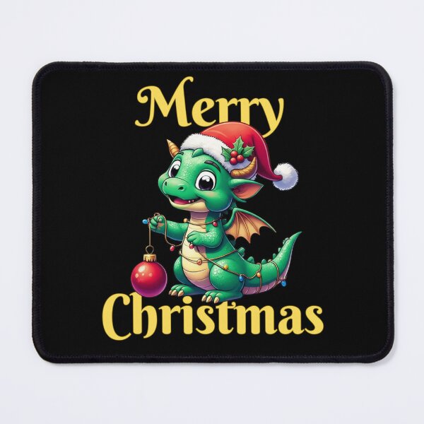 Item preview, Christmas Dragon: Green Dragon in Santa Hat designed and sold by Agnes-Creative.