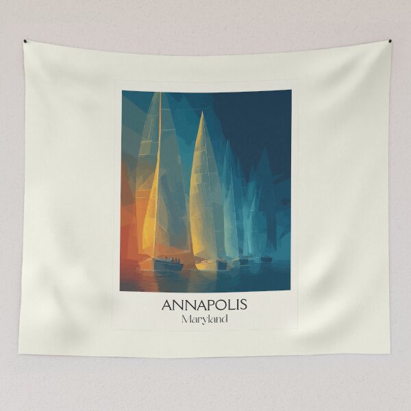 Item preview, Annapolis Maryland Harbor | Sailing Capital Poster designed and sold by TuncGK.