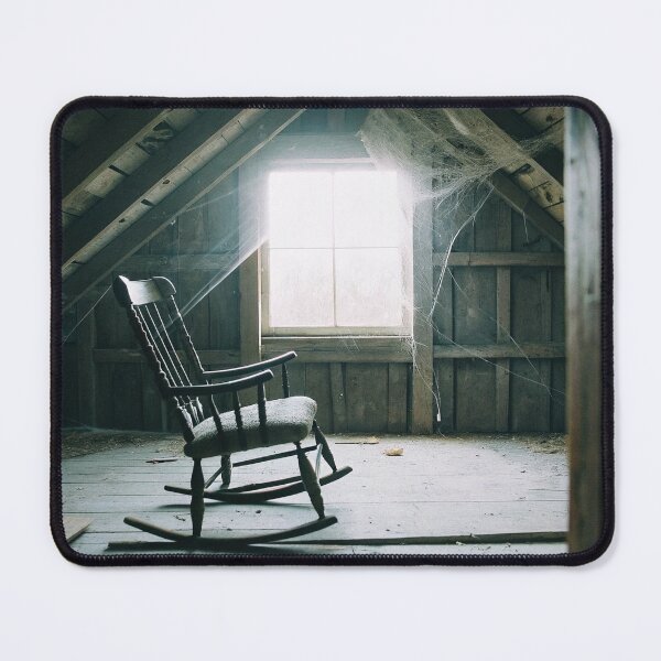Item preview, Dusty Attic with Rocking Chair Halloween  designed and sold by ChuckleSpace.