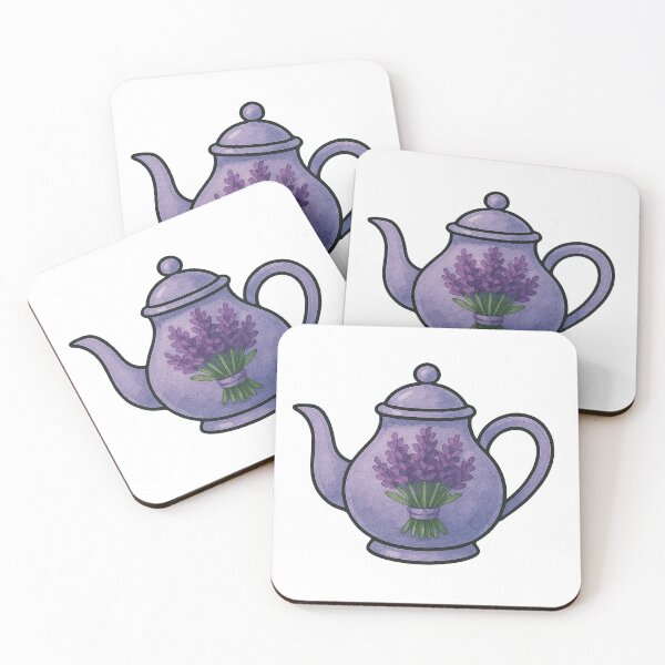 Item preview, Lavender Teapot Watercolor Illustration, Tea Pot designed and sold by Pacika.