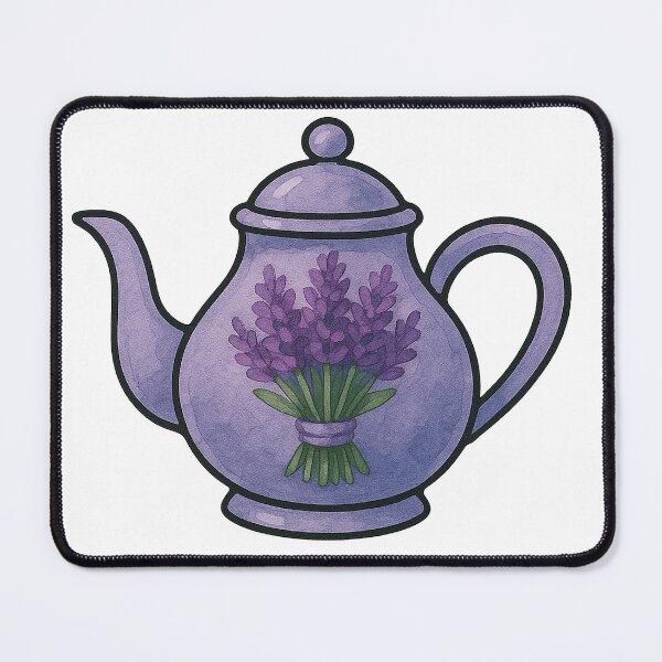 Item preview, Lavender Teapot Watercolor Illustration, Tea Pot designed and sold by Pacika.