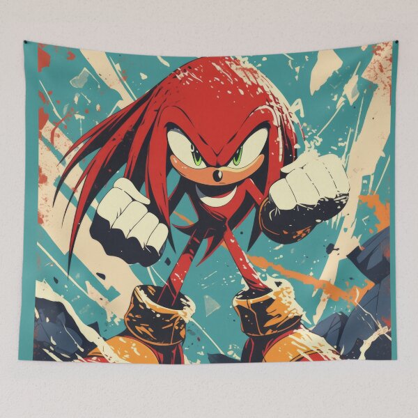 Item preview, Knuckles Distressed Cover  designed and sold by AnimeArsenalPrints.