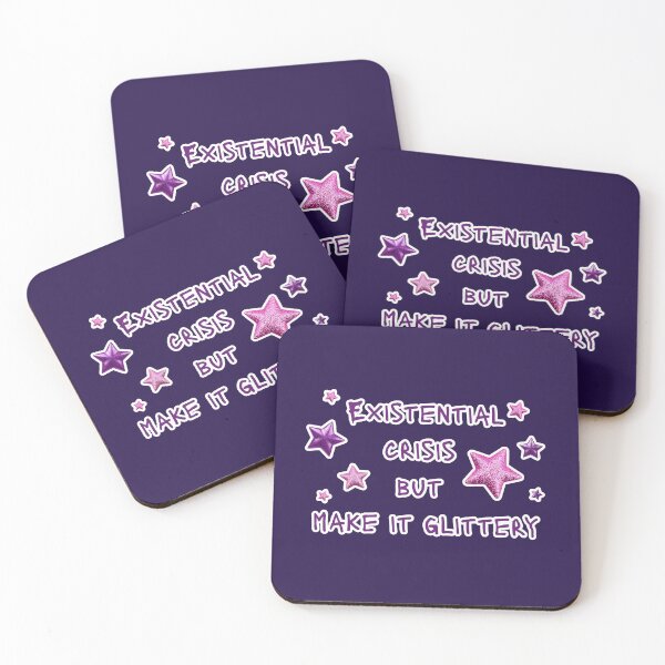 Item preview, Existential crisis but make it glittery, pink and purple simple inscription designed and sold by silent-violin.