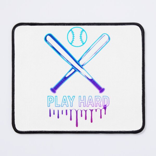 Item preview, Neon Baseball Bats X – Play Hard Retro Sports Glow Design designed and sold by FUIRY .
