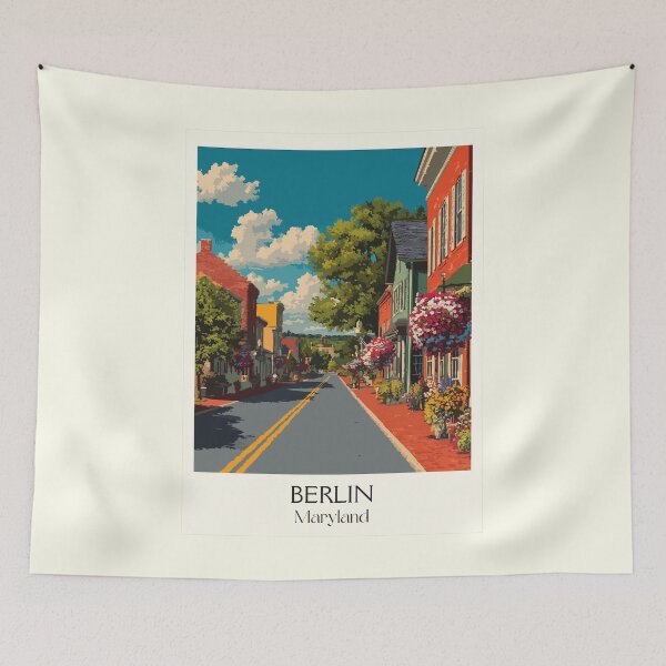 Item preview, Berlin Maryland Main Street | Small Town Charm Poster designed and sold by TuncGK.