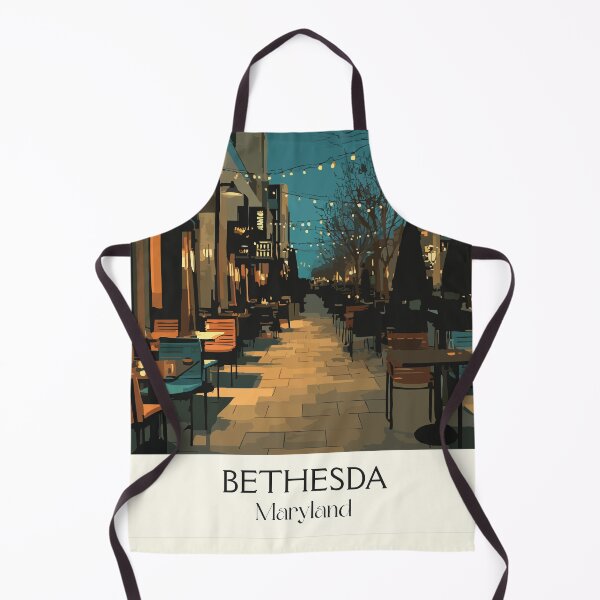 Item preview, Bethesda Maryland Downtown | Urban Evening Poster designed and sold by TuncGK.