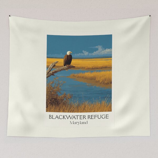 Item preview, Blackwater Maryland Wildlife Refuge | Bald Eagle Poster designed and sold by TuncGK.