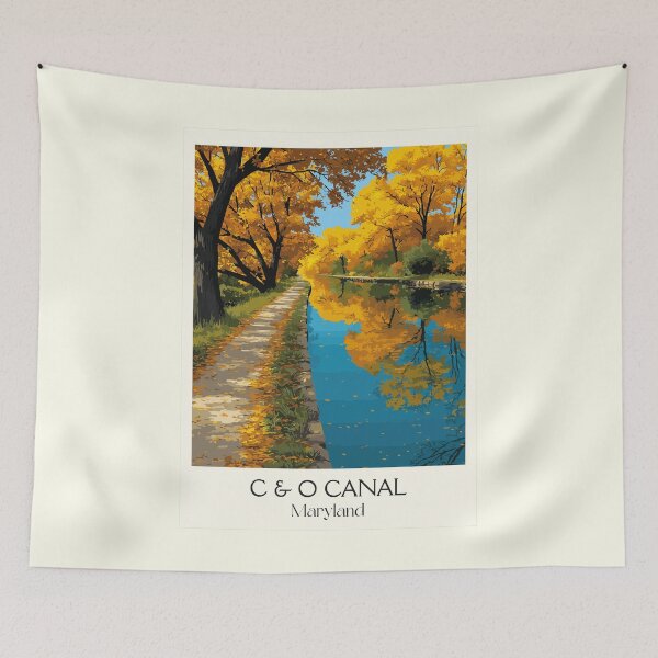 Item preview, C&O Canal Maryland | Autumn Towpath Poster designed and sold by TuncGK.