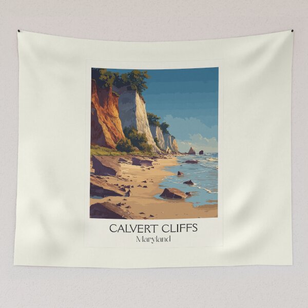 Item preview, Calvert Cliffs Maryland | Fossil Beach Poster designed and sold by TuncGK.