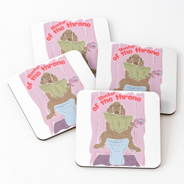 Item preview, Master of the Throne - funny dog reading newspaper design designed and sold by Sylviap Studio.