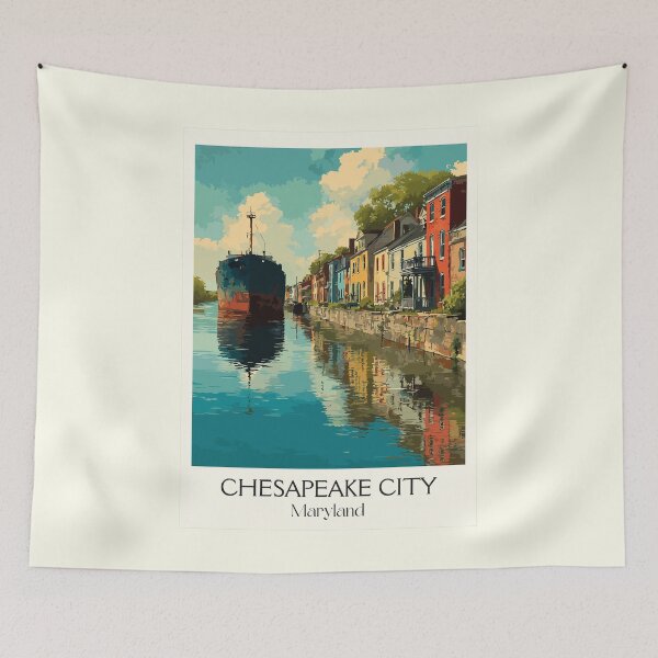 Item preview, Chesapeake City Maryland Canal | Historic Port Town Poster designed and sold by TuncGK.