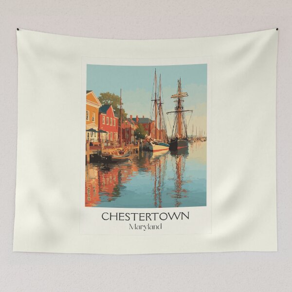 Item preview, Chestertown Maryland Historic Port | Tall Ship Poster designed and sold by TuncGK.