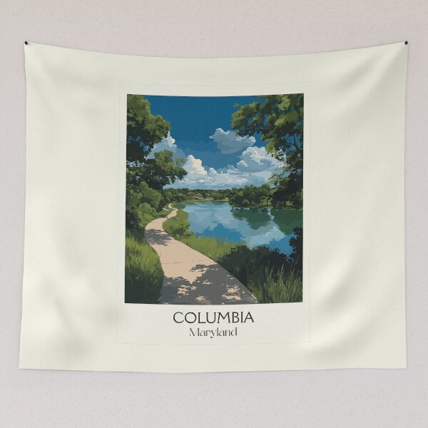 Item preview, Columbia Maryland Planned Community | Lakefront Path Poster designed and sold by TuncGK.