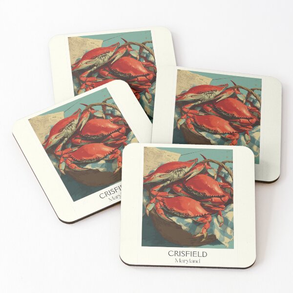 Item preview, Crisfield Maryland Blue Crabs | Seafood Capital Poster designed and sold by TuncGK.