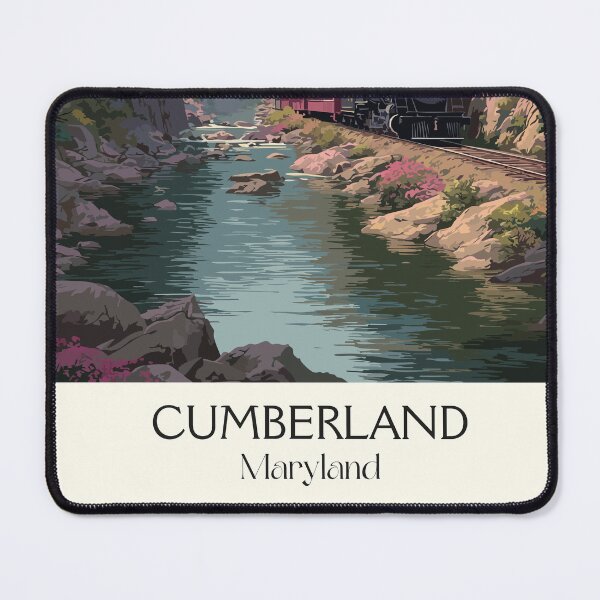 Item preview, Cumberland Maryland Mountain Pass | Historic Railroad Poster designed and sold by TuncGK.