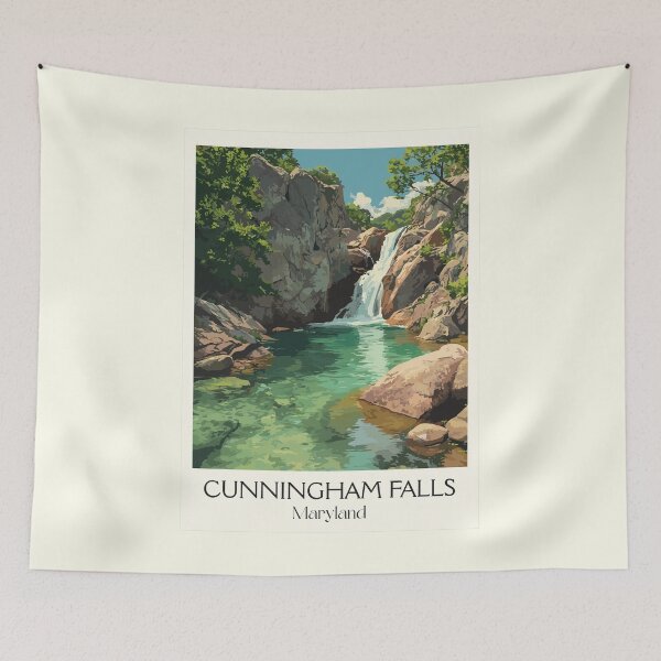 Item preview, Cunningham Falls Maryland State Park | Waterfall Poster designed and sold by TuncGK.