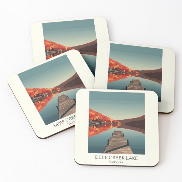 Item preview, Deep Creek Lake Maryland | Autumn Pier Poster designed and sold by TuncGK.