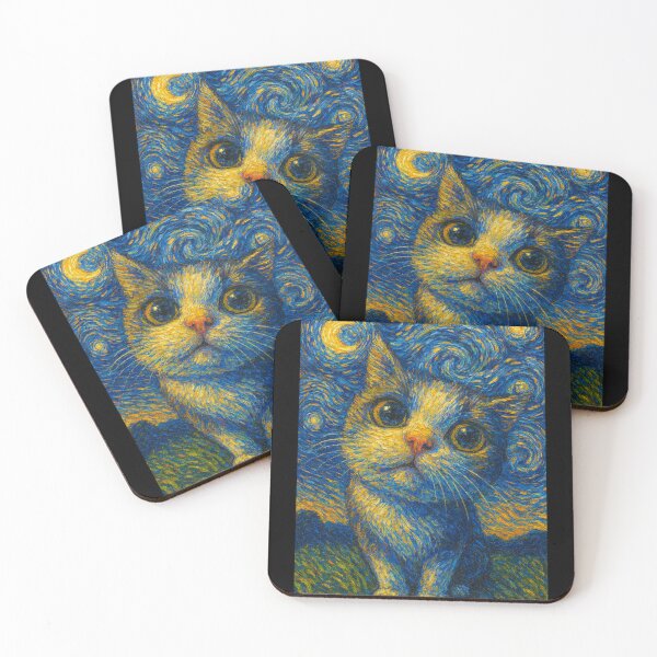 Item preview, Cat Starry Night Cat Lovers designed and sold by will freed18.