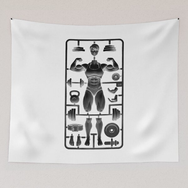 Item preview, Funny Gym Female Bodybuilder Model Kit Bodybuilding Workout designed and sold by GrandeDuc.