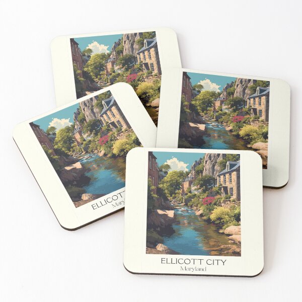 Item preview, Ellicott City Maryland Historic Main Street | Mill Town Poster designed and sold by TuncGK.