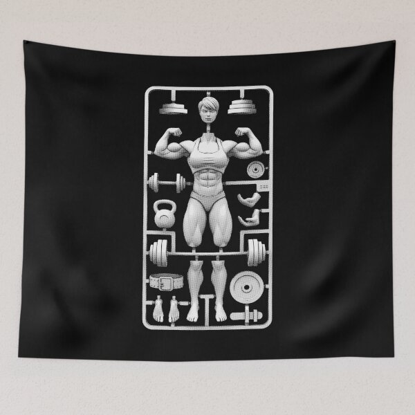 Item preview, Funny Gym Female Bodybuilder Model Kit Bodybuilding Workout designed and sold by GrandeDuc.