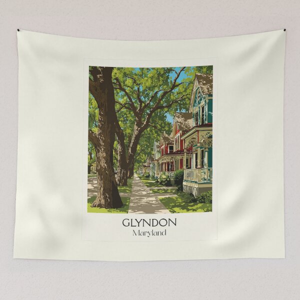 Item preview, Glyndon Maryland Historic District | Victorian Town Poster designed and sold by TuncGK.