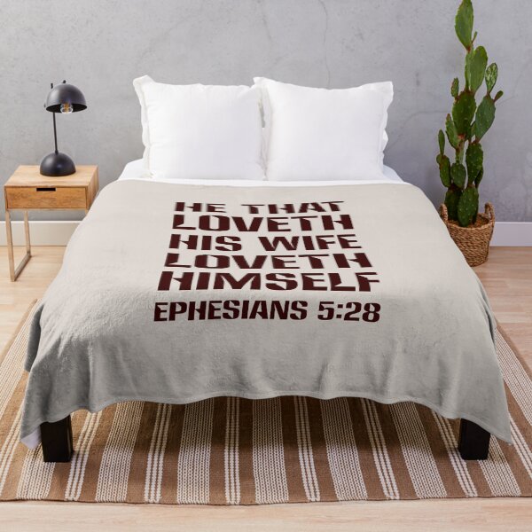 Item preview, He That Loveth His Wife Loveth Himself - Ephesians 5:28 - Christian Men Marriage Bible Verse designed and sold by Angela Dow.